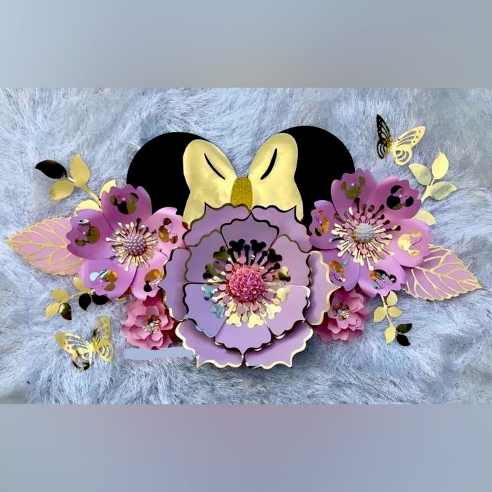 Minnie Mouse Flower Decor For Nursery/Offfice/Bedroom